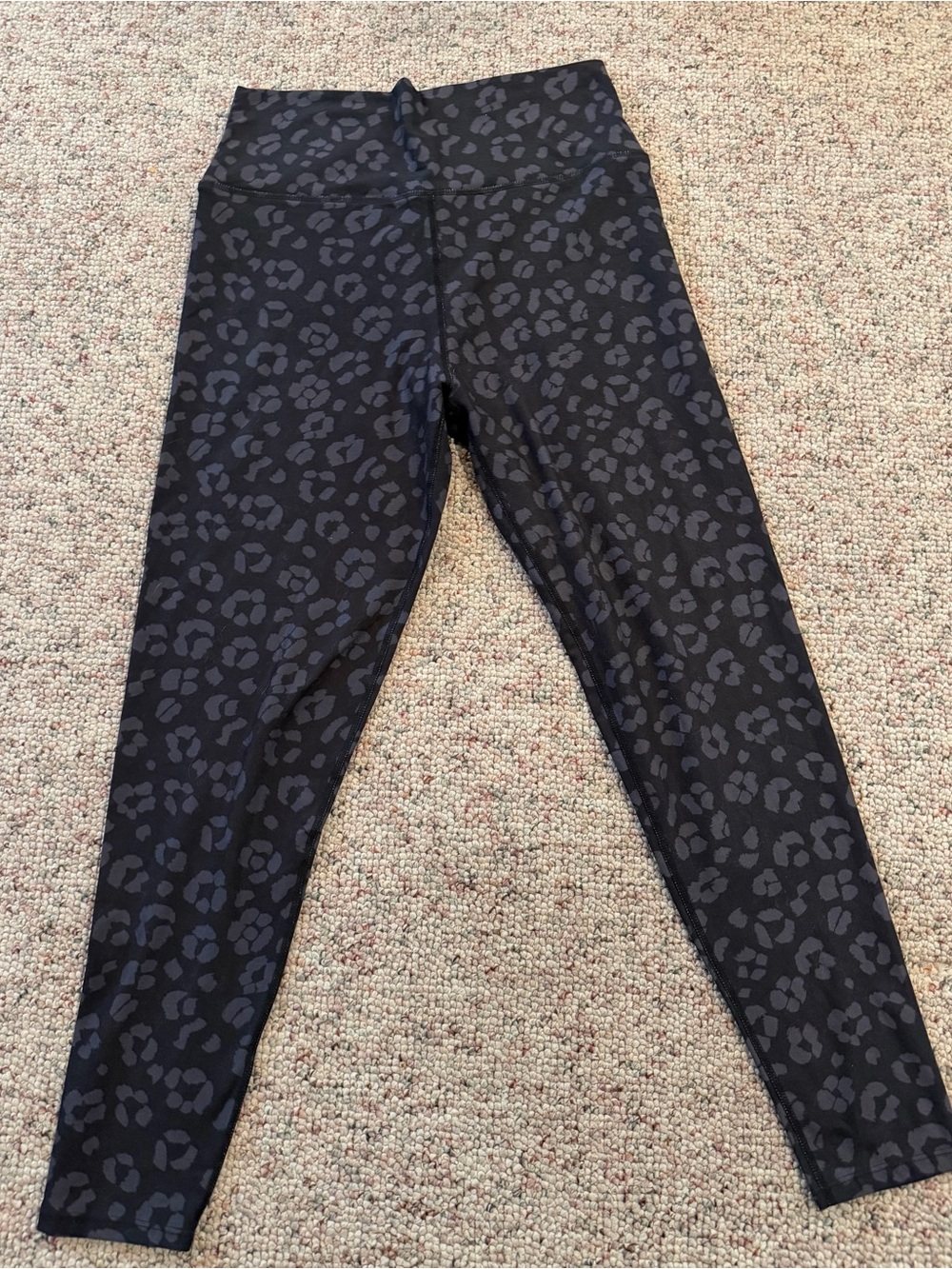 Sage Black Leopard-Print High-Waist Leggings